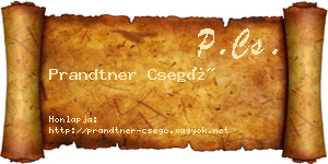 Prandtner Csegő névjegykártya
